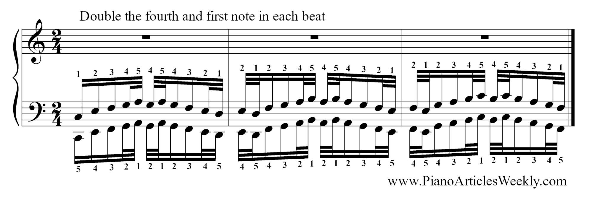 Hanon-Exercise-double-first-and-fourth-semiquaver_sixteenth-note-in-each-beat