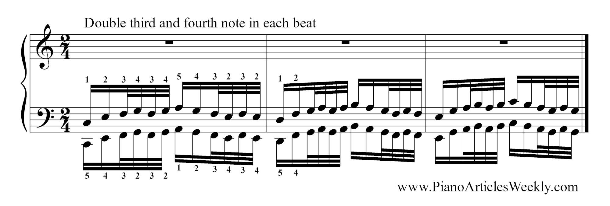 Hanon-Exercise-double-third-and-fourth-note-in-each-beat