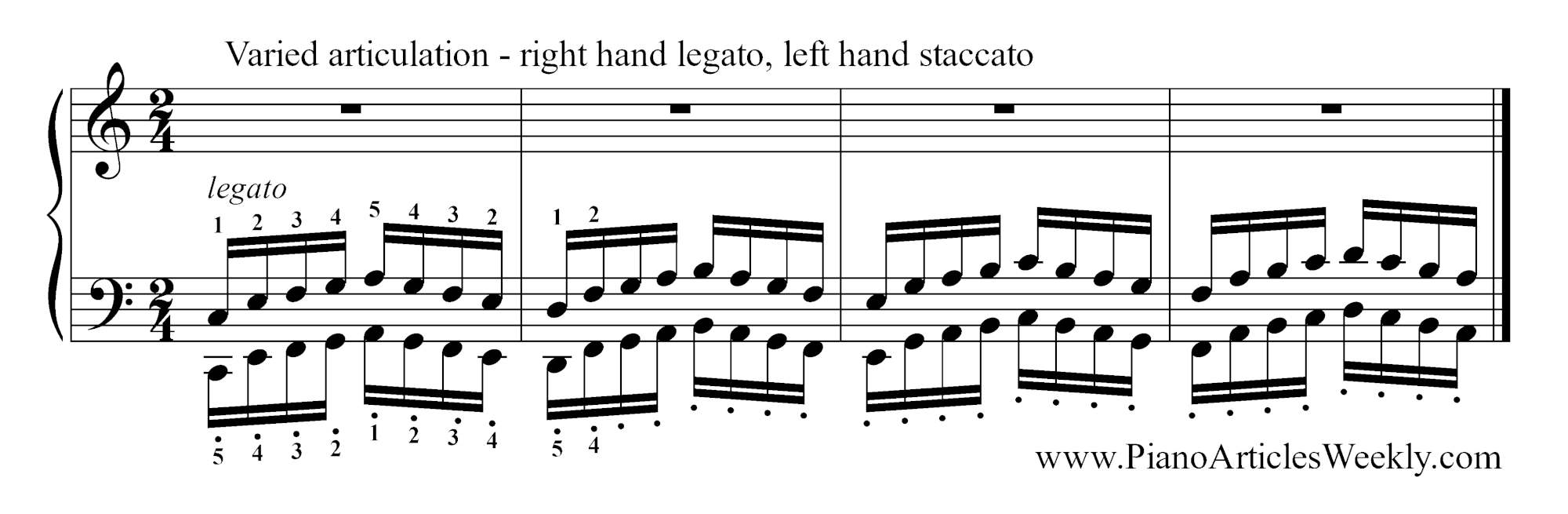 Hanon-Exercise-varied-varied-articulation-left-hand-staccato-right-hand-legato
