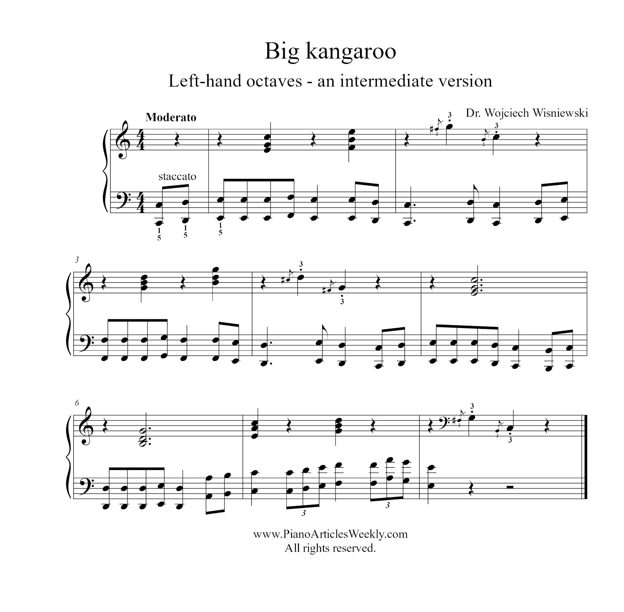 Big Kangaroo - left hand octaves intermediate study